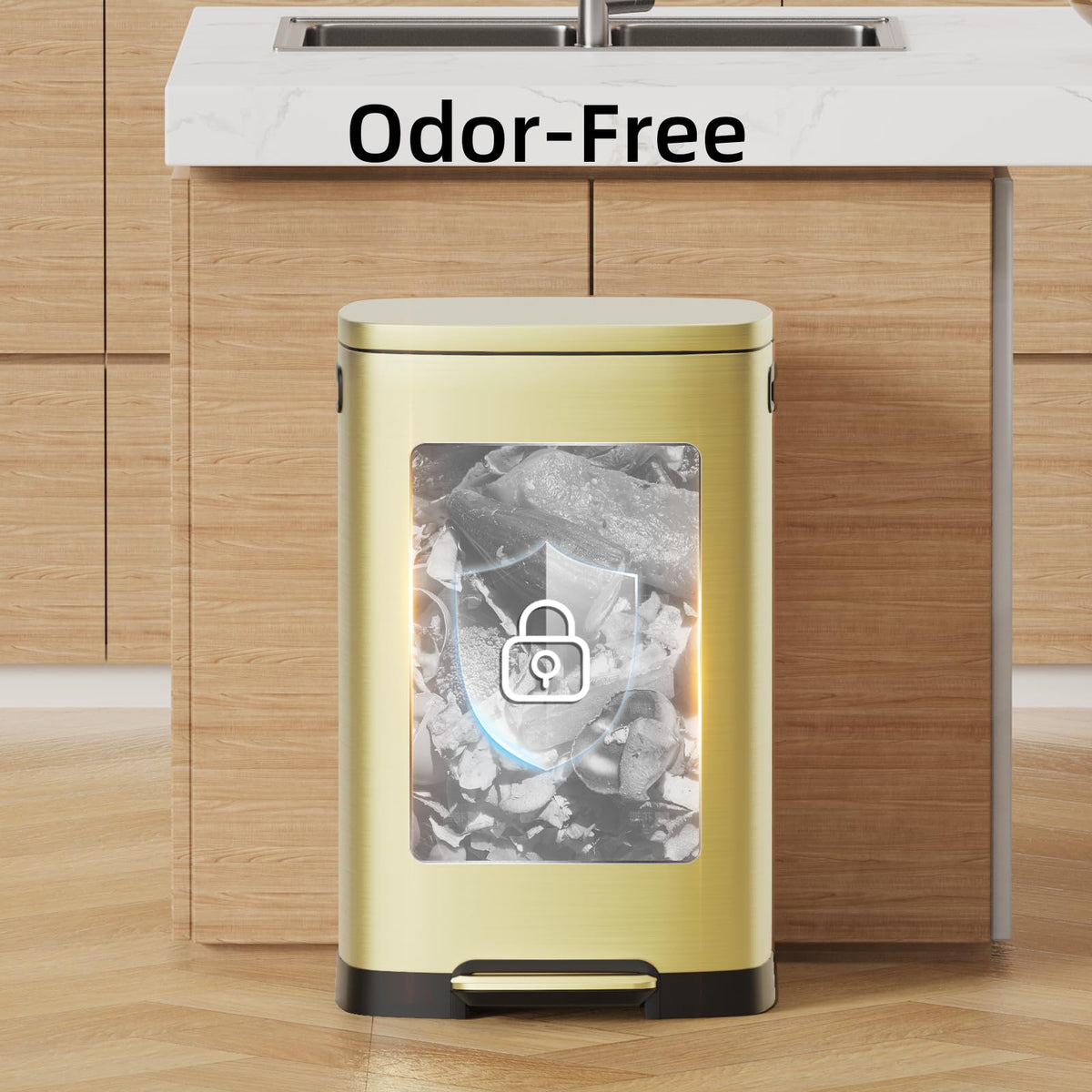13 Gallon Kitchen Trash Can with Lid