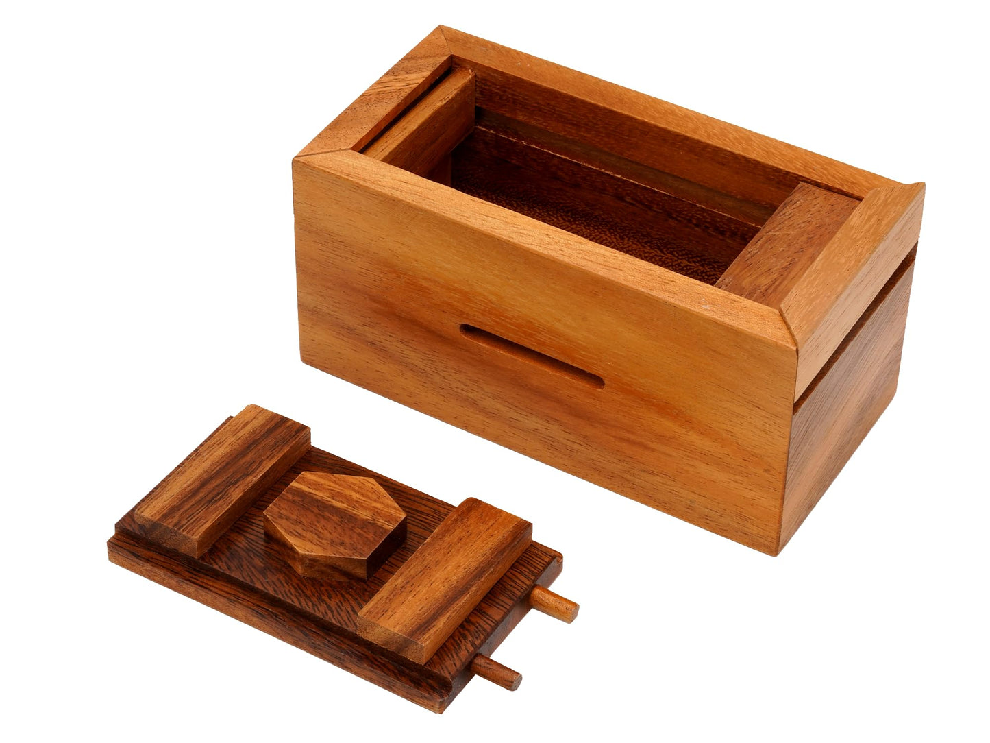 BSIRI Canopic Chest Challenging Brain Teaser Wooden Mind Puzzles and Use as Money Stash Jewelry 3D Puzzle Lock Box Gift Card Money Puzzle for Cash Gift