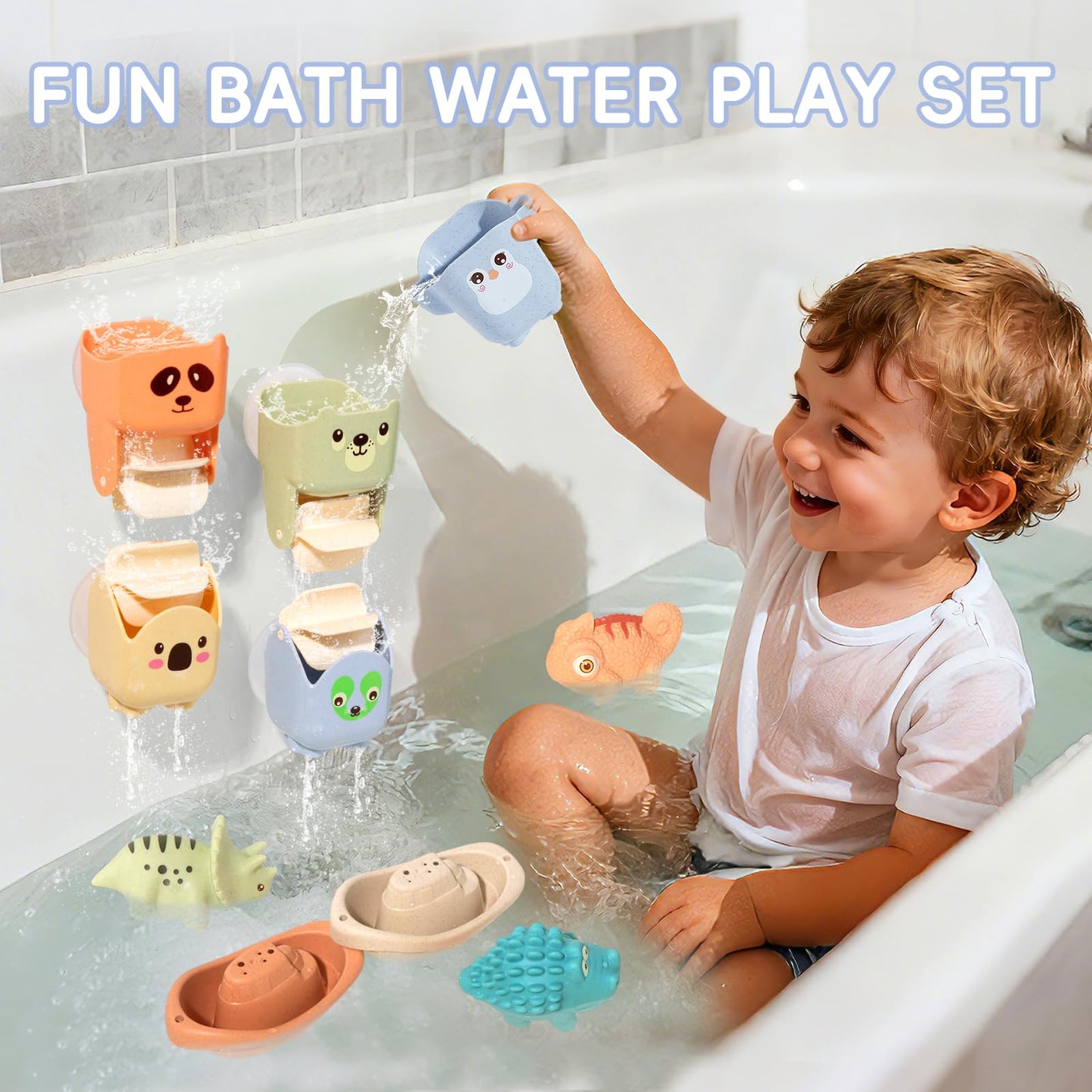 14PCS Bath Toys & 17PCS Toddler Bath Toys