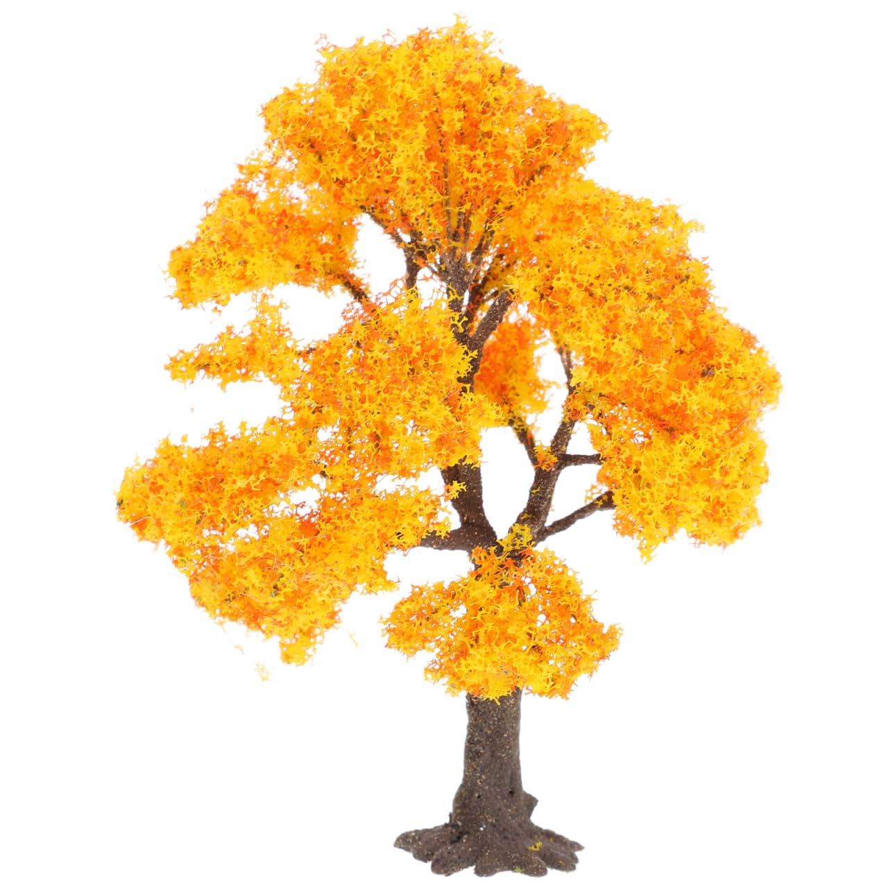 Hemobllo Autumn Model Trees with Flexible Iron Wire - 4.7" Miniature Fall Tree Decor for Diorama Supplies, Sand Table Landscape, Fairy Garden, and Train Railway Scenery Accessories