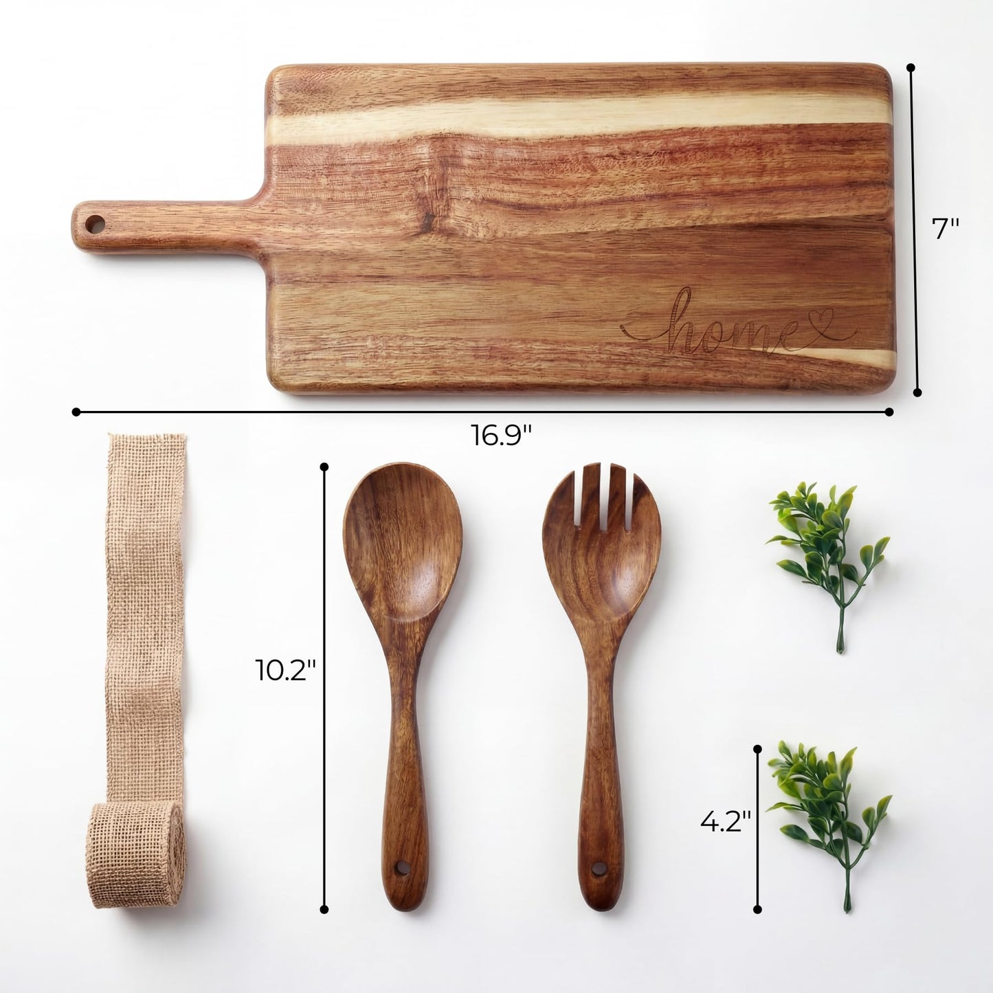 Solid Wood Cutting Board for Kitchen - Essential Housewarming Gift for New Home & Apartment, Practical New Home Gift Idea, Ideal Component for Housewarming Gift Baskets