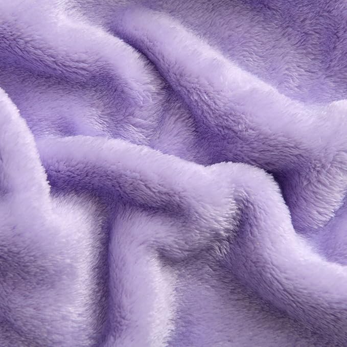 SOCHOW Flannel Fleece Blanket Twin Size, All Season Lightweight Super Soft Cozy Blanket for Bed or Couch, 60x80 inches, Lilac