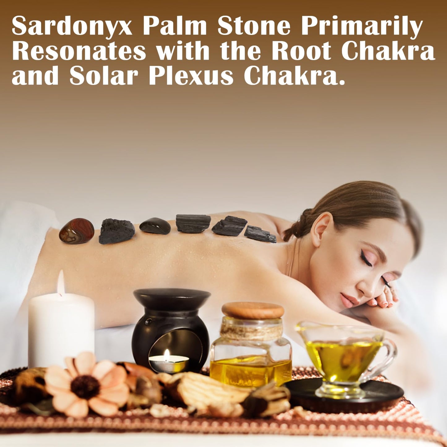 Sardonyx Palm Stone-2 Pcs Sardonyx Banded Agate Stone Pocket Energy Stone, Smooth Healing Crystal Worry Stone