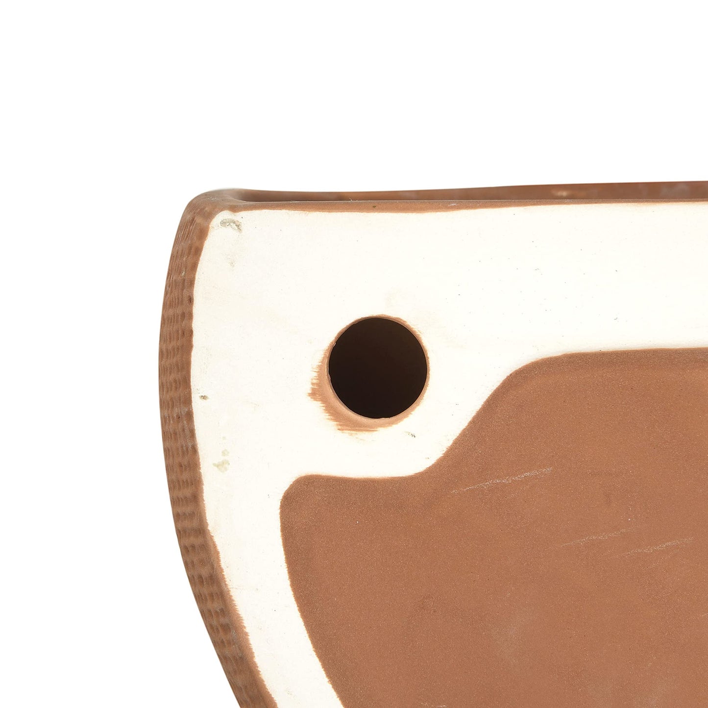 Main + Mesa Modern Boho Stoneware Wall Mount Planters, Terracotta, Set of 2 Sizes