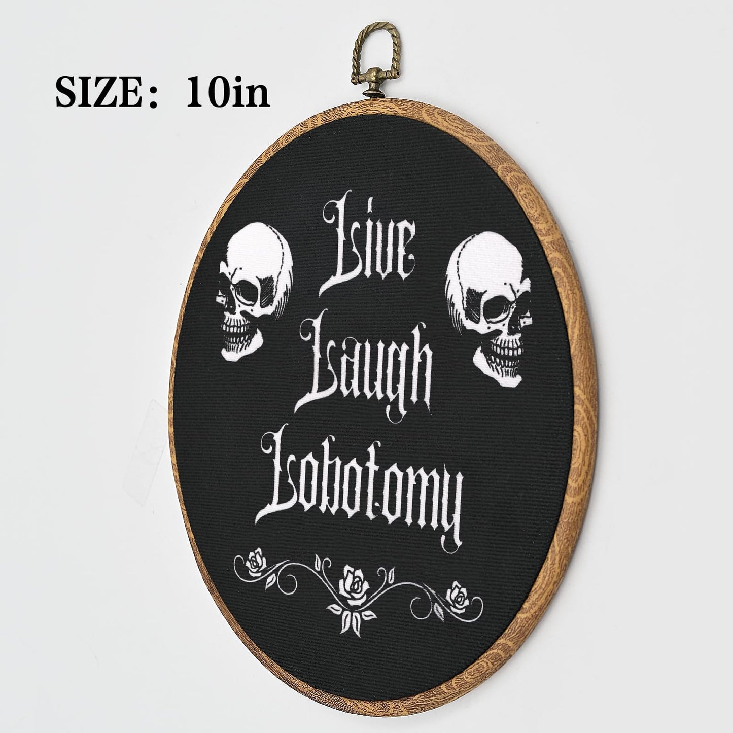 Gothic Wall Decor,Funny Humor Goth Home Decor,Live Laugh Lobotomy Sign For Gothic Decor,Dark Black Wall Art Hanging for Bedroom,Kitchen,Bathroom,Office
