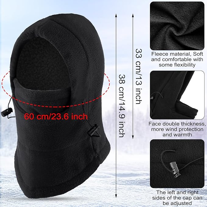 Frienda 8 Pcs Balaclava Ski Mask Men Windproof Warmer Face Covers Adjustable Winter Mask for Men Women