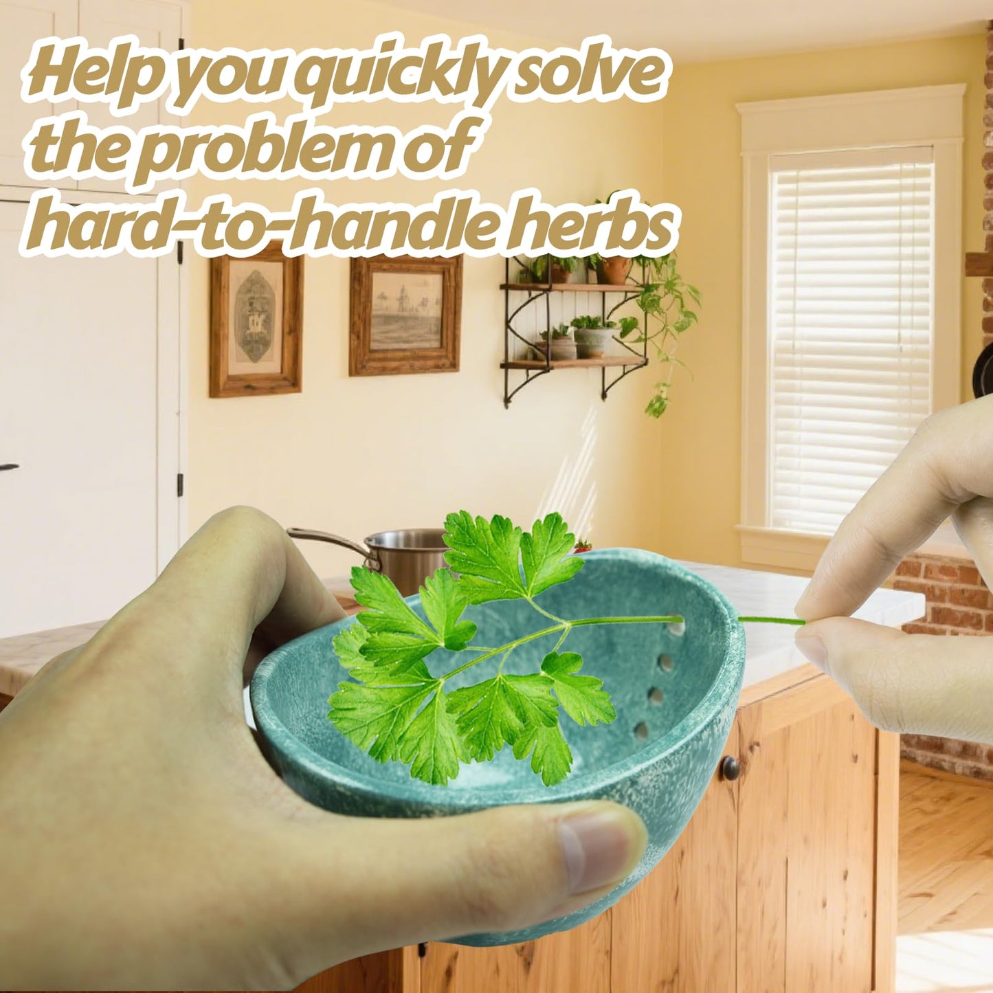 Earthenware Herb Stripping Bowl 2Pack, Pottery Herb Stripper Bowl Handmade, New Earthenware Kitchen Tools Supplies, Multiple Size Holes for Stripping Herbs, Rosemary, Thyme(3.94"x3.35"x2.28")