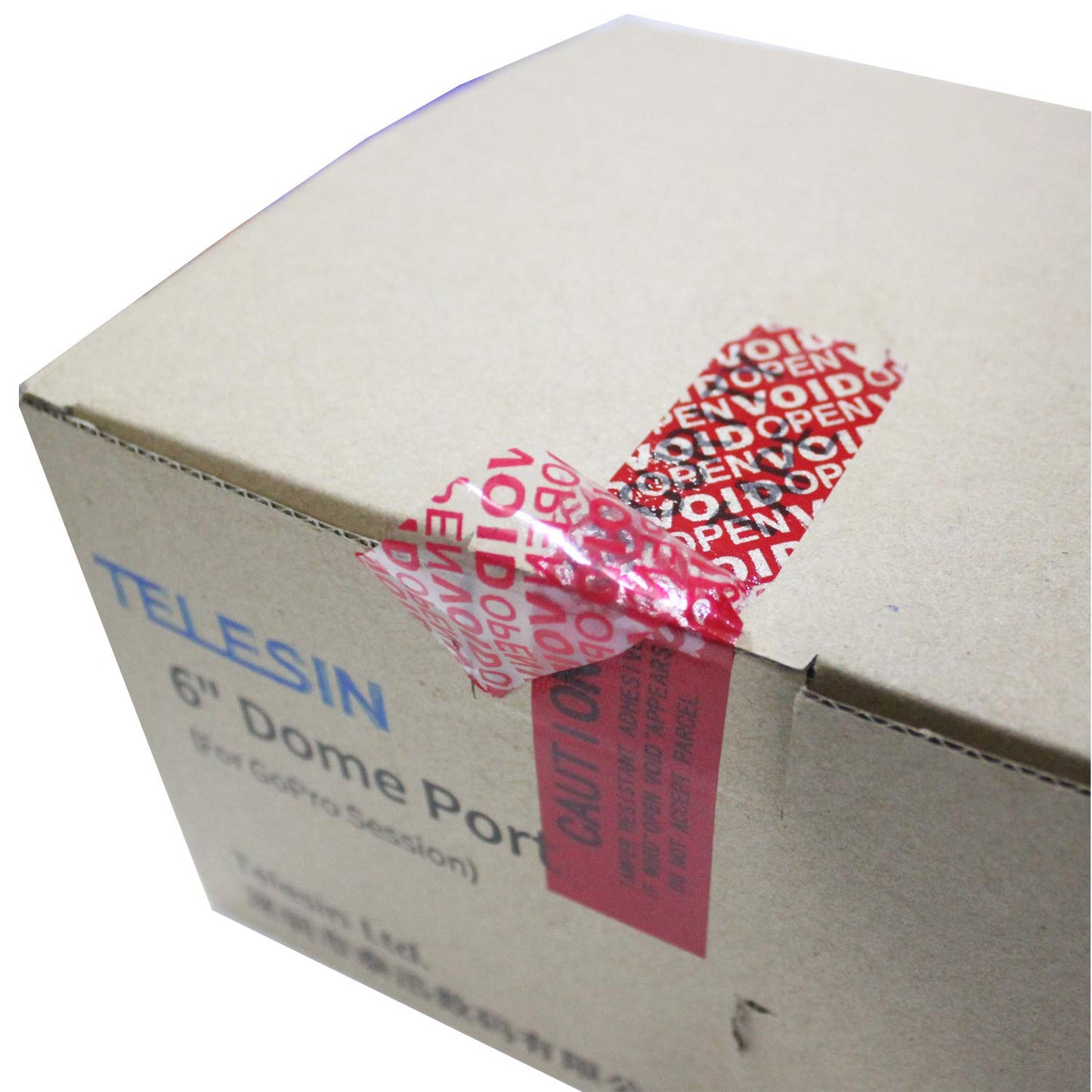 TamperSeals Group - 2 Rolls 100% Total Transfer Tamper Proof Security Seal Tapes (1 Inch x 55 Yards x 2 Mil, Ultra-Thick “Void” Film, Red)