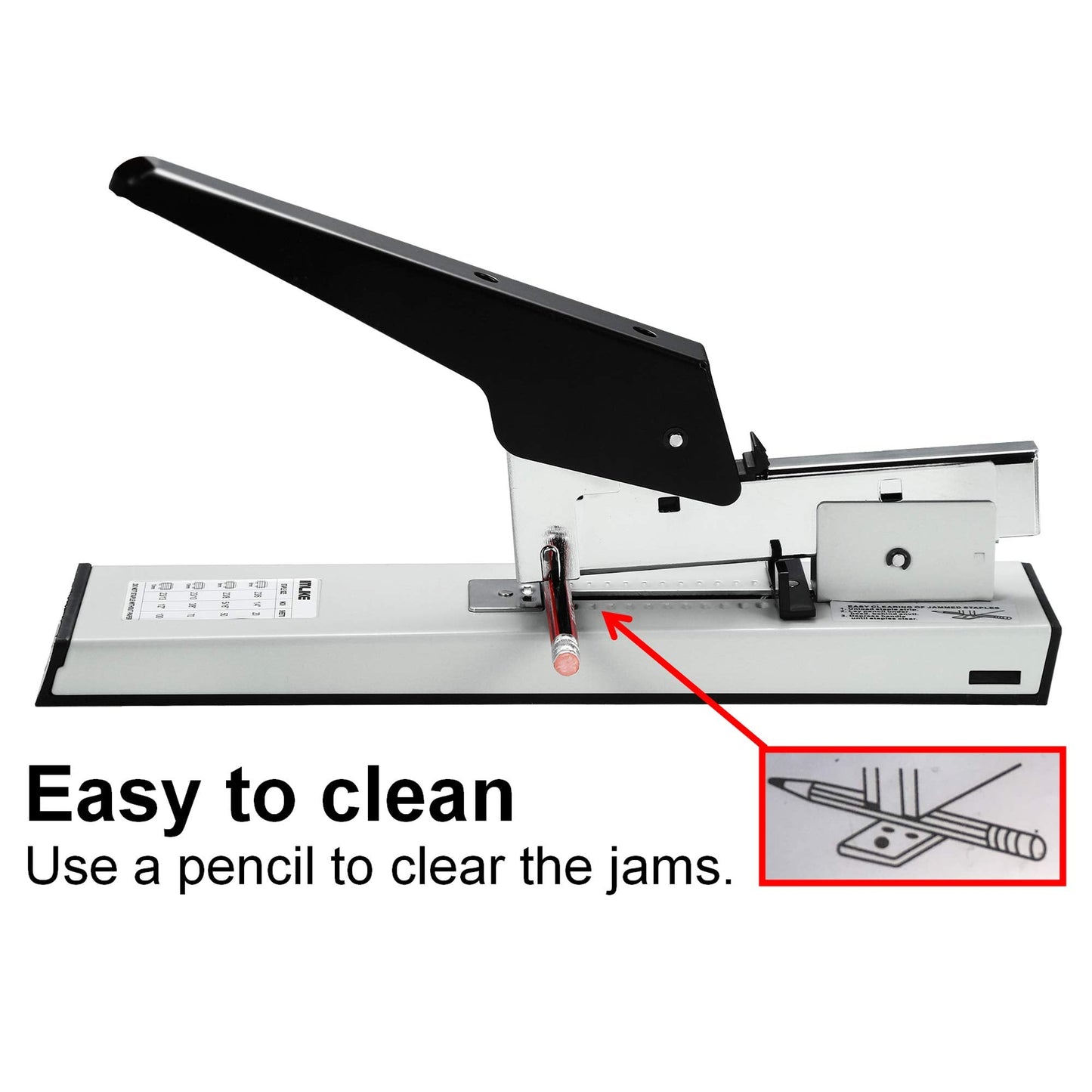 IMLIKE Heavy Duty Stapler with 2000 Staples: 100 Sheets High Capacity Manual Office Stapler, Metal,Jam Free,for Paper Binding, Include 23/8 & 23/13 Staples Each 1000PCS