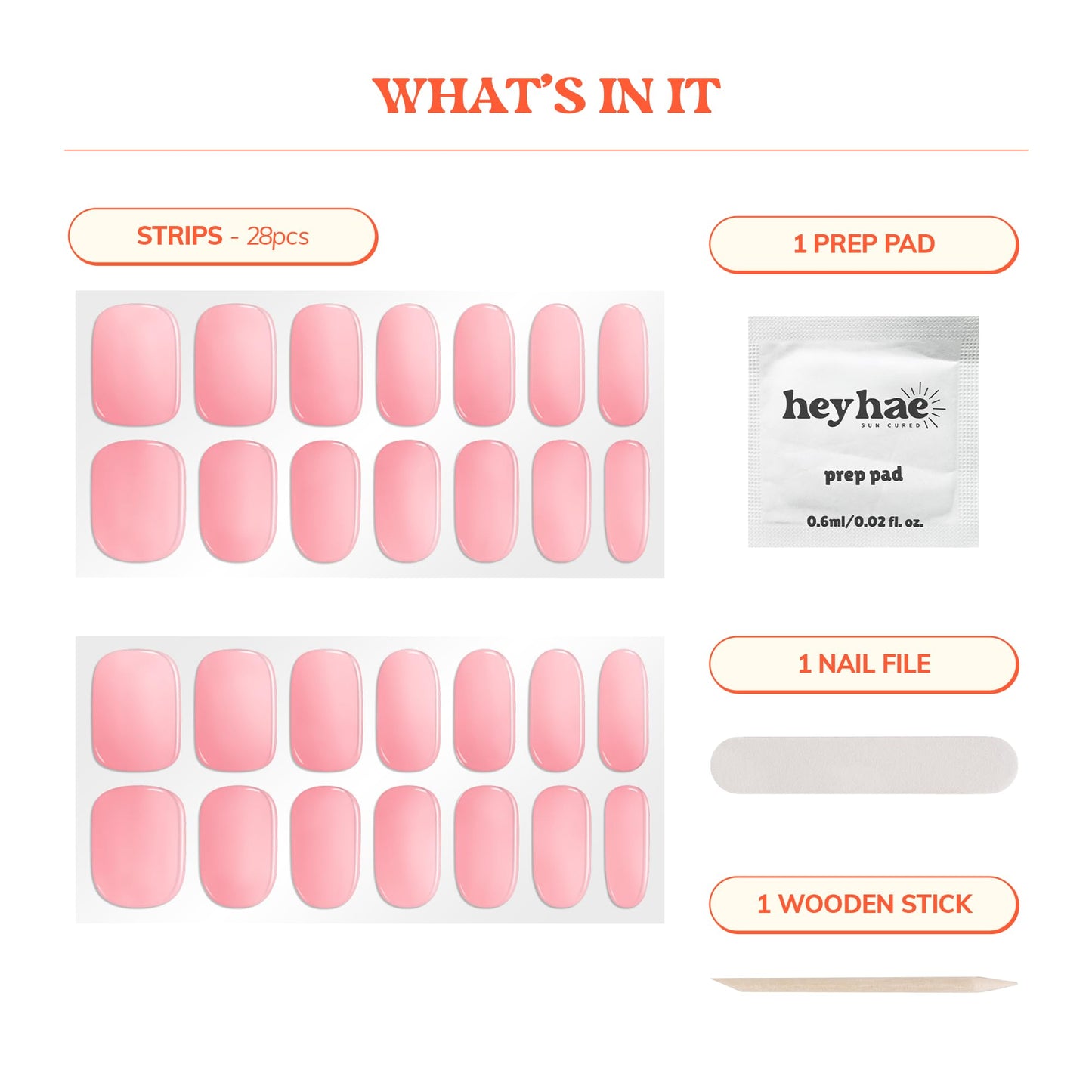 Heyhae Semi Cured Gel Nail Strips Assorted Bundle (4 Pack) | No LED Lamp Needed | Easy Apply & Remove, Salon Quality | Includes Strips, Prep Pads, Nail Files & Wooden Sticks - Coffee & Tea
