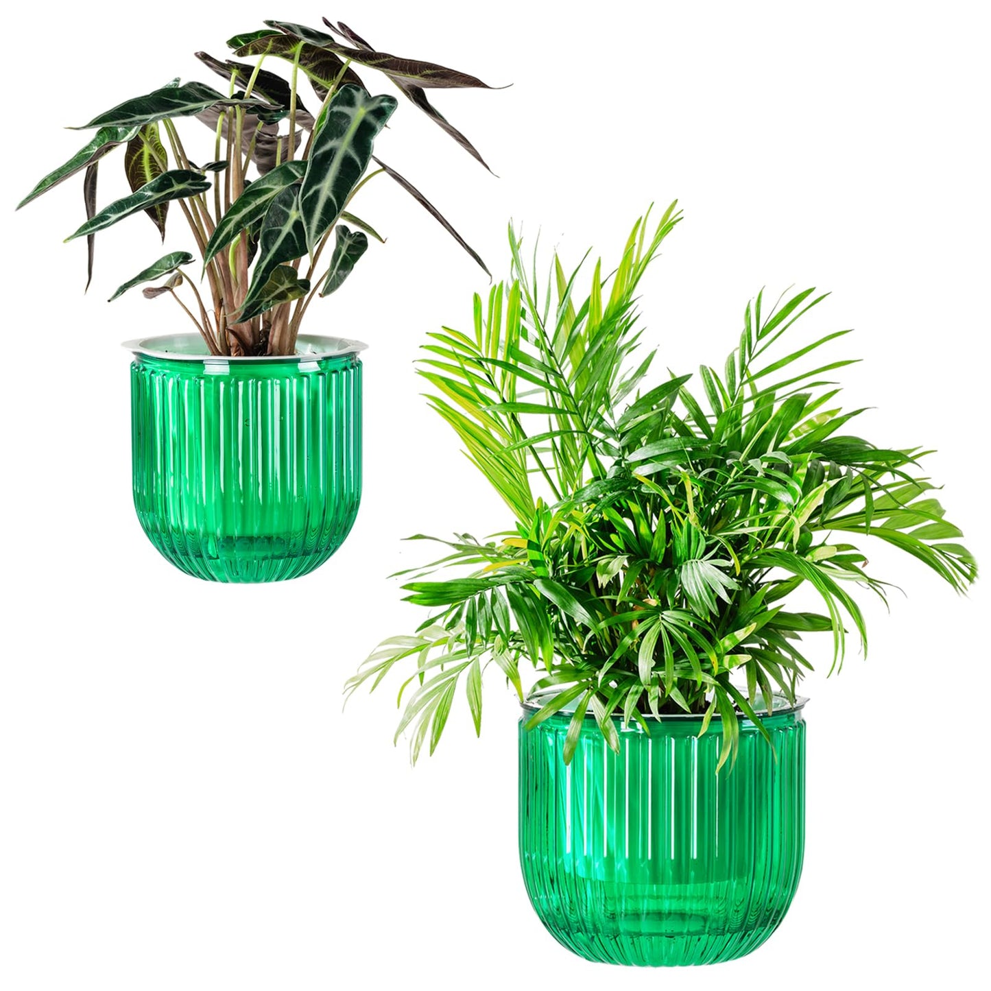Melphoe Self Watering Pots for Indoor Plants, 6.5/5.3 Inch 2 Pack and 2Pack 7/8 inch Flower Pots