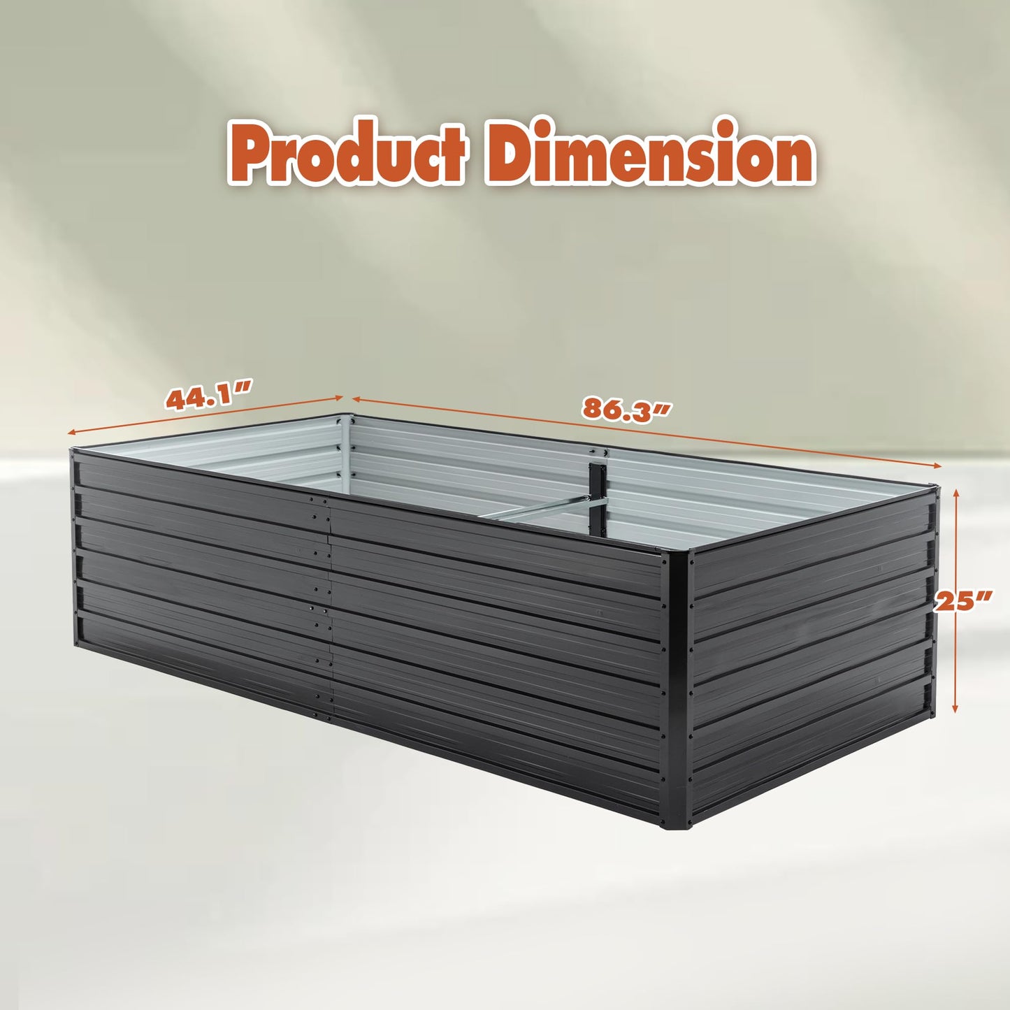 AYJOIR Galvanized Raised Garden Bed, Deep Root Planter Box Outdoor,Large Heavy Metal Raised Garden Beds for Vegetables Flowers Herb, Rectangular Planter for Backyard Outdoor, 8x4x2 FT (8x4x2 FT)