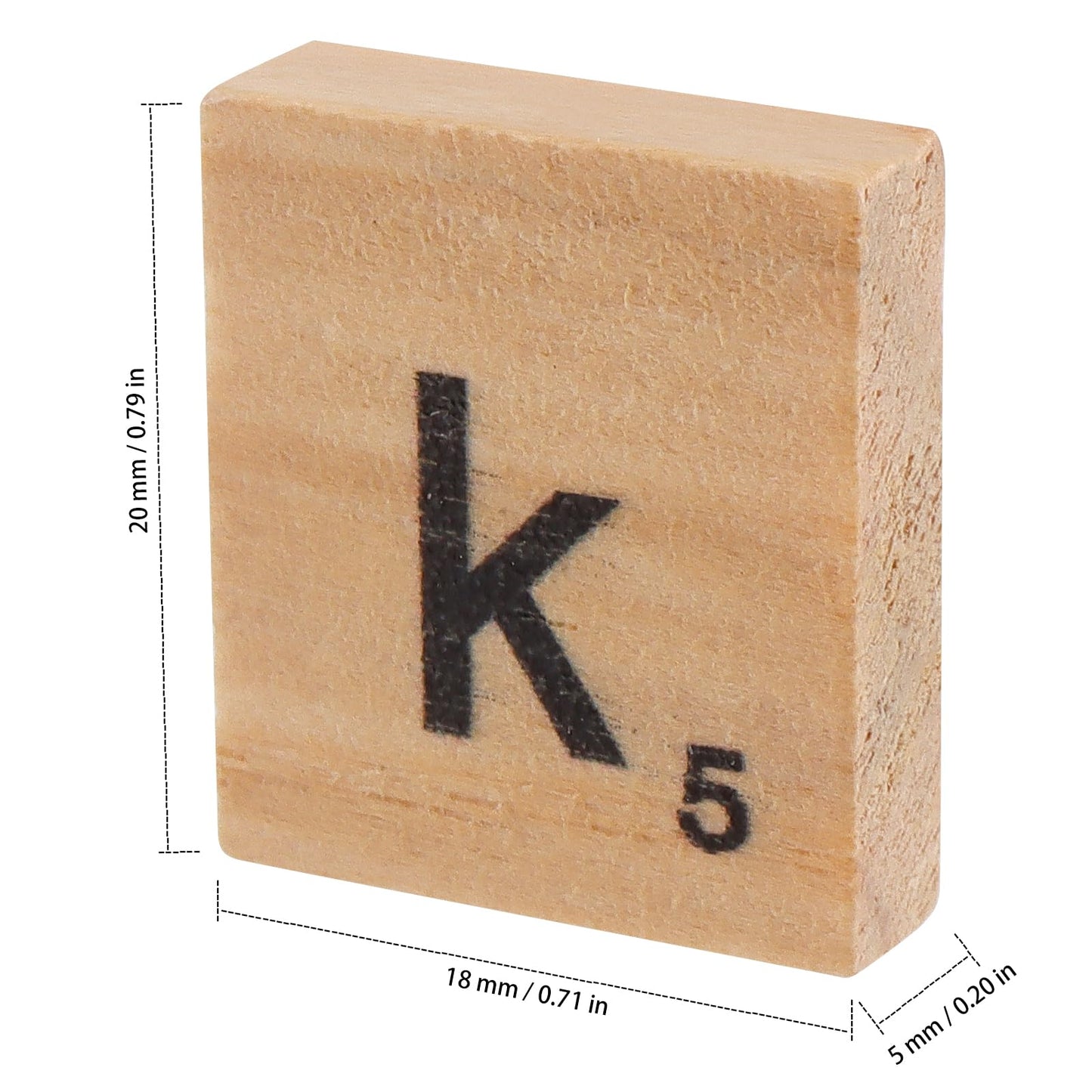 ZEONHAK 1200 PCS Wooden Letters Tiles, Small Letter Tile for Crafts, Wooden Alphabet Letter Tiles for DIY Decoration, Craft Projects, Spelling Alphabet, 0.8 x 0.7 x 1/5 Inch