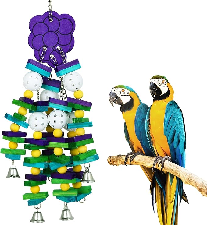 Large Bird Parrot Toys for Cockatoos African Grey Macaws Parrots