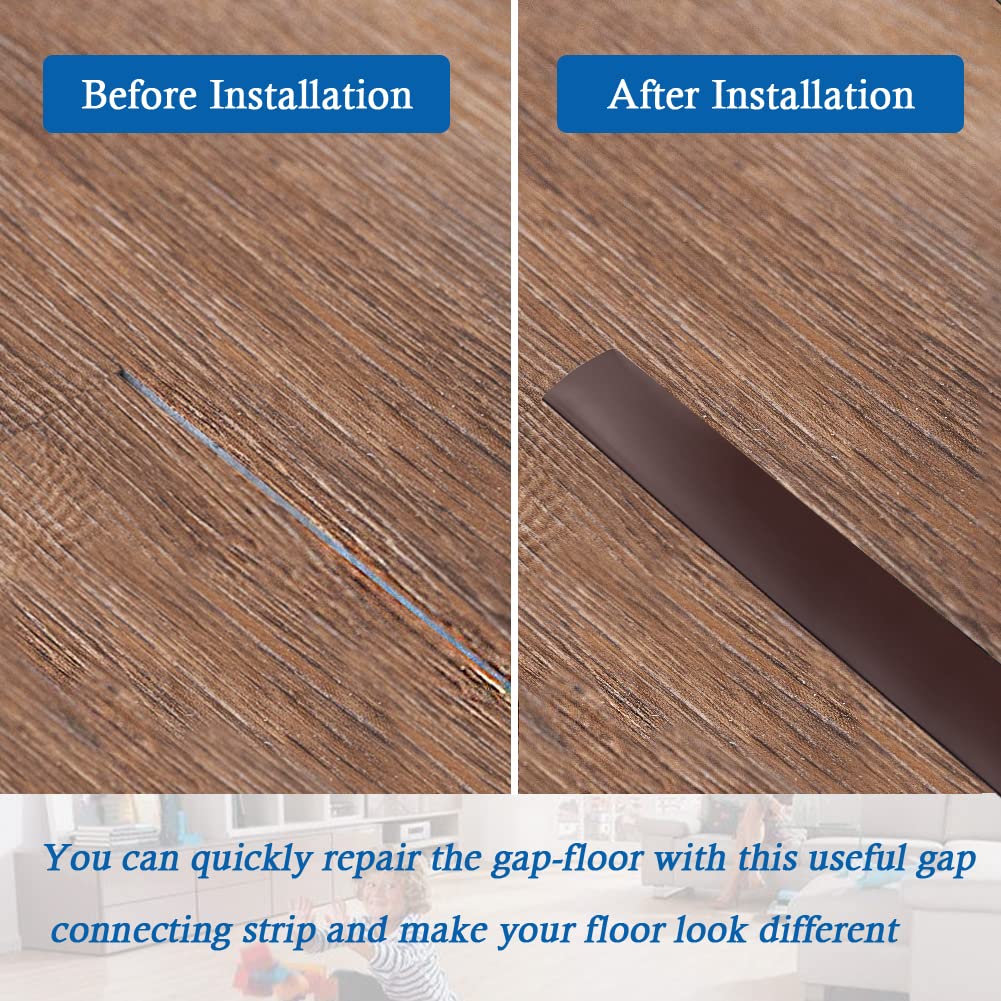 Vinyl Floor Transition Strip Self Adhesive Threshold Strip (6.56 Foot)
