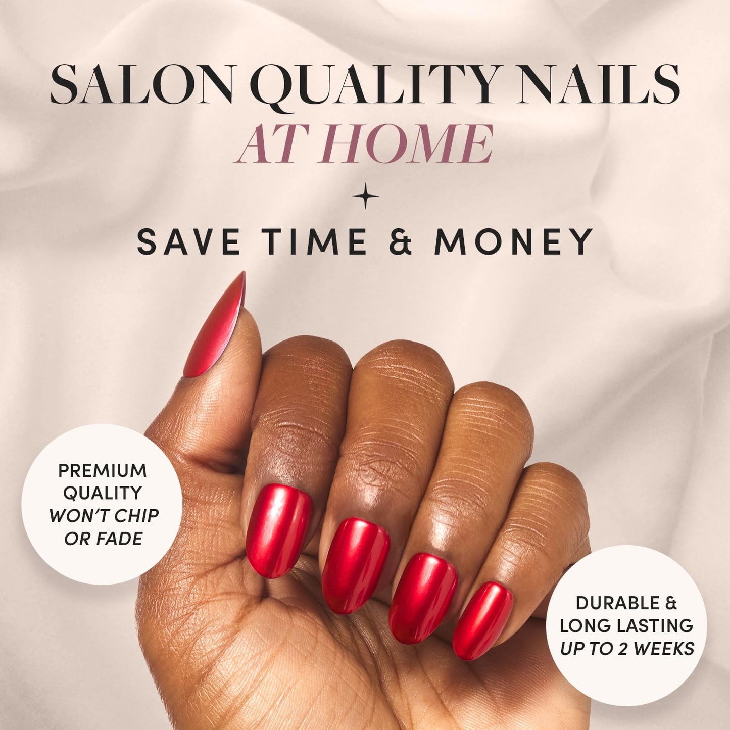 Glamnetic Press-On Nails Bundle - Fall Mauve, Berry Maroon & Cherry Glaze | Opaque Muted Blush Mauve Oval False Nails | Opaque Dark Red Maroon Short Round False Nails | Round Bright Cherry