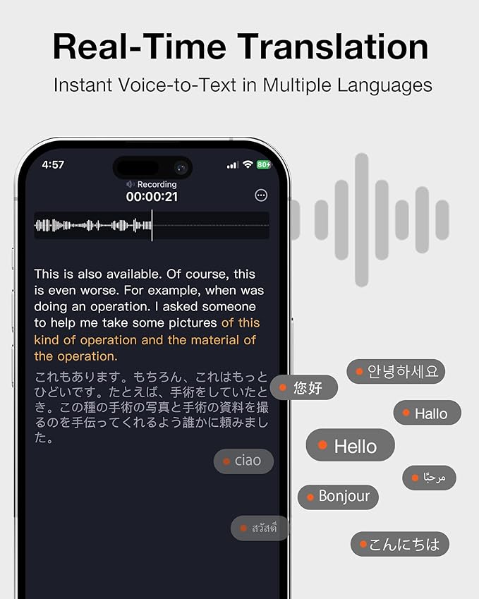RecDot AI Voice Recorder Earbuds, viaim AI Meeting Assistant with Transcription, 78 Languages, FlashRecord, to-Do Lists & Summaries with viaim AI, 48dB ANC for Meetings, Interviews & Lectures, Black