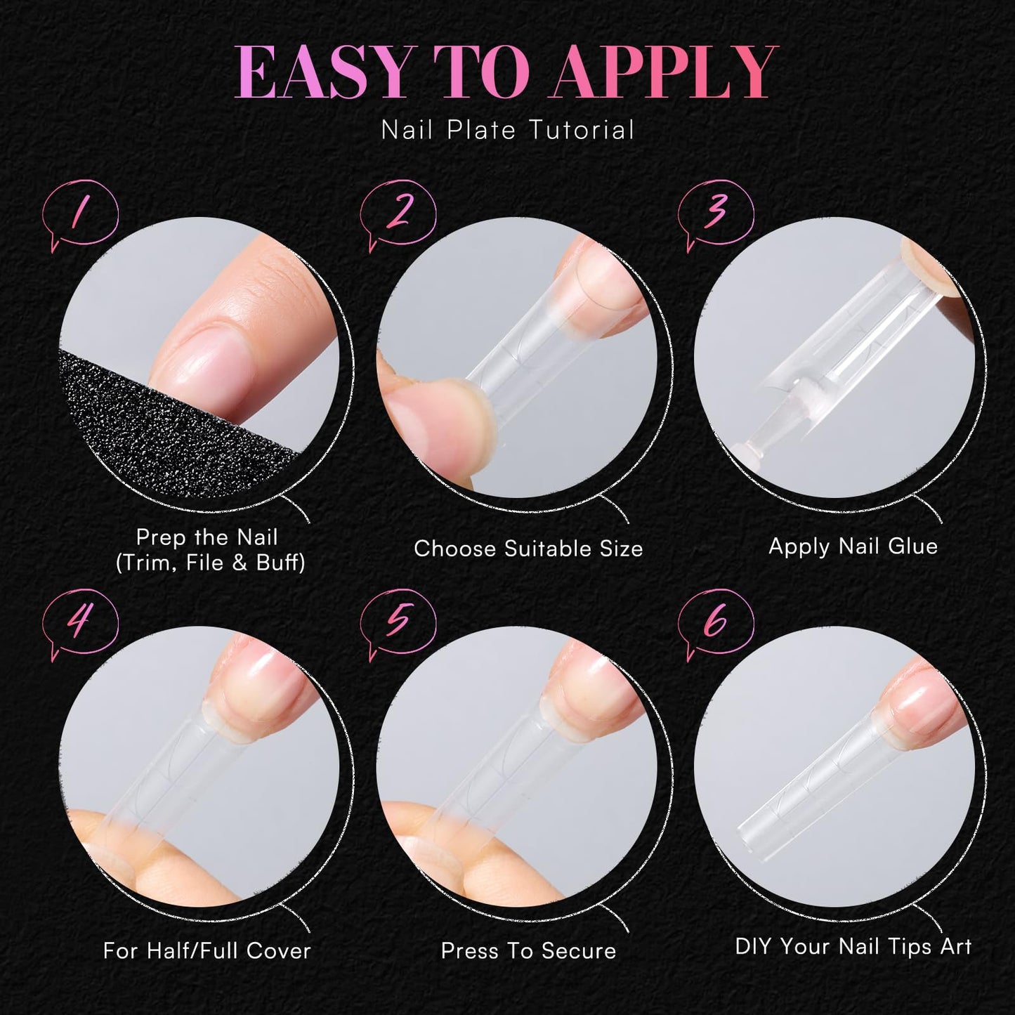 Makartt XL Tapered Square Nail Tips with Alignment Guides, Half Cover Fake Nails, Natural C Curve, Matte Clear Straight Nails for Extension, Nail Art Design Manicure Salon Home DIY, 240pcs 12 Sizes