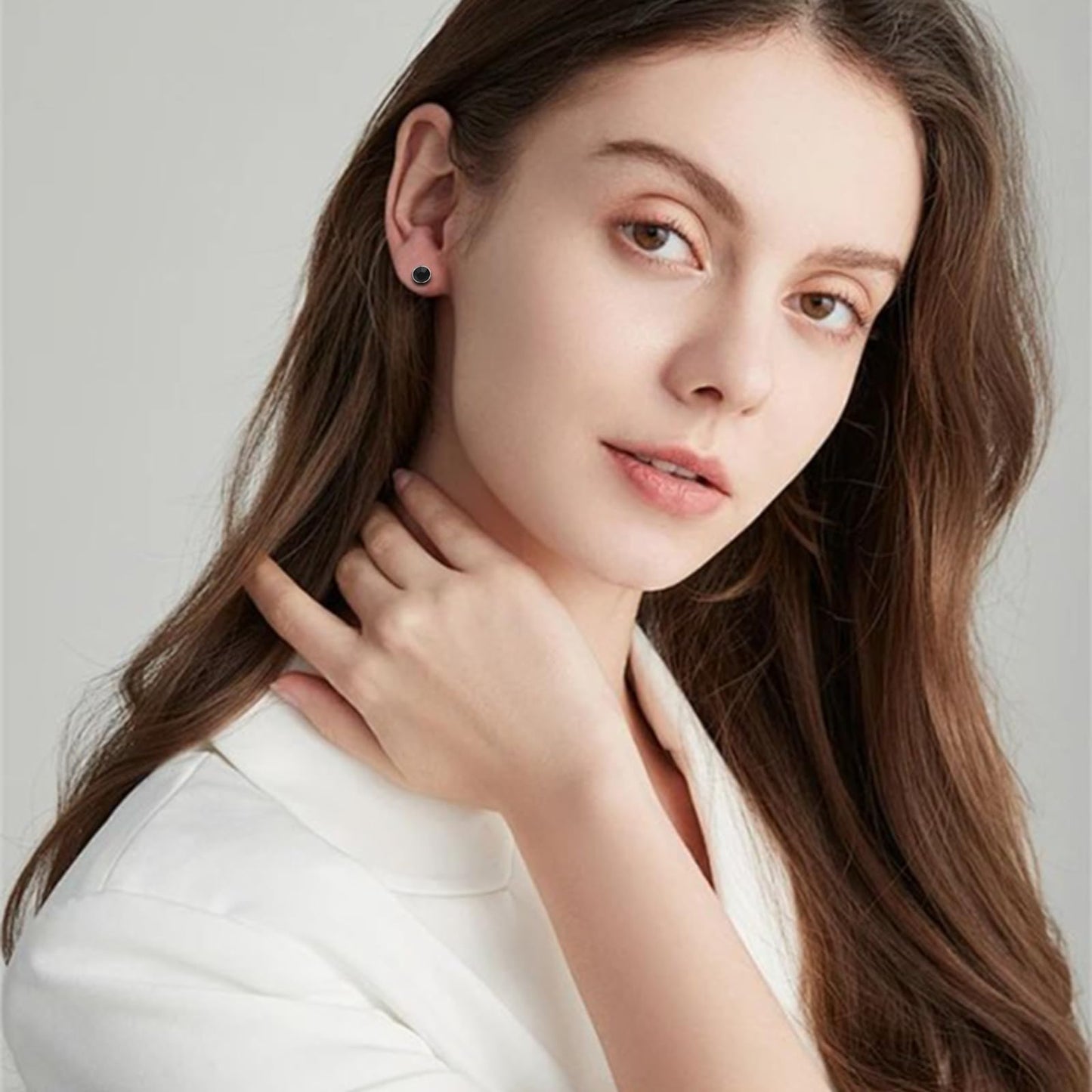 NEWITIN 6 Pairs Stainless Steel Magnetic Stud Earrings for Men Clip on Earring Magnetic Earring Unisex Non Piercing CZ Magnet Studs Diamond Earrings for Women Men