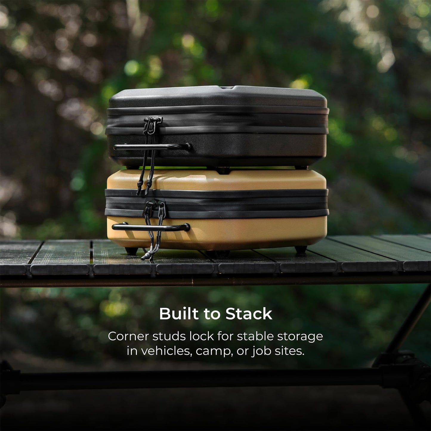 ELECOM NESTOUT Gear Storage Case, Lightweight Hard Shell, Water-Resistant, Stackable Organizer with Padded Dividers, Impact Resistant, Fits Travel Outdoor Batteries Tech Accessories