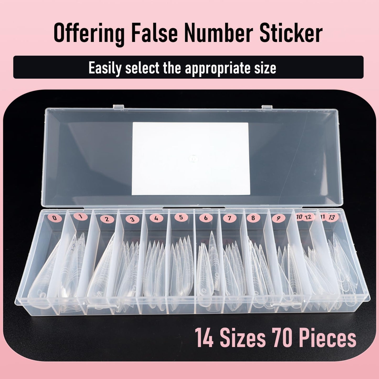 Wellquinn Stiletto Nail Forms, XXL Sculpted Dual Nails Molds Reusable Acrylic Builder Hard Gel Polygel Dual Forms for Nail Extension Salon Home DIY 14 Sizes 70 Pcs