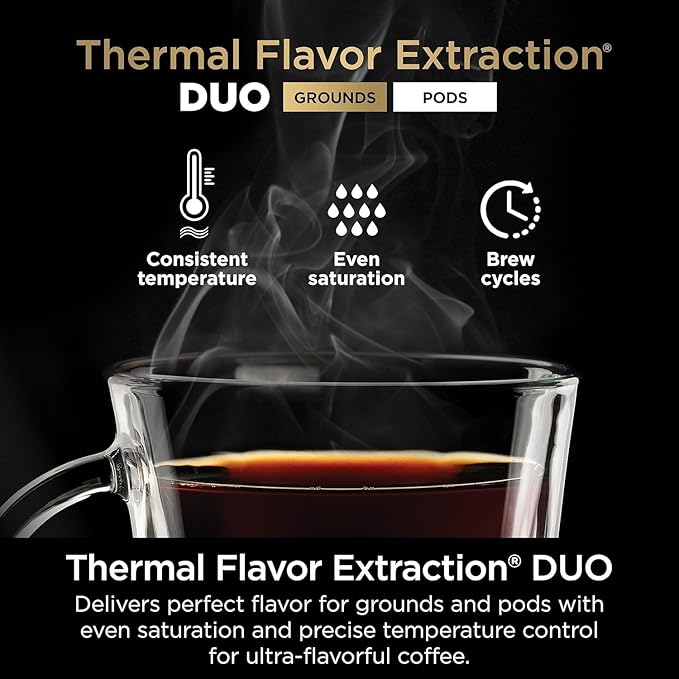 Ninja | Drip Coffee Maker | DualBrew Pro Hot & Iced Coffee | Compatible with K-Cup Pods | 3 Brew Styles (Classic, Rich, & Iced) | 60oz Removable Reservoir & Dishwasher Safe | Black | 12-Cup (Renewed)