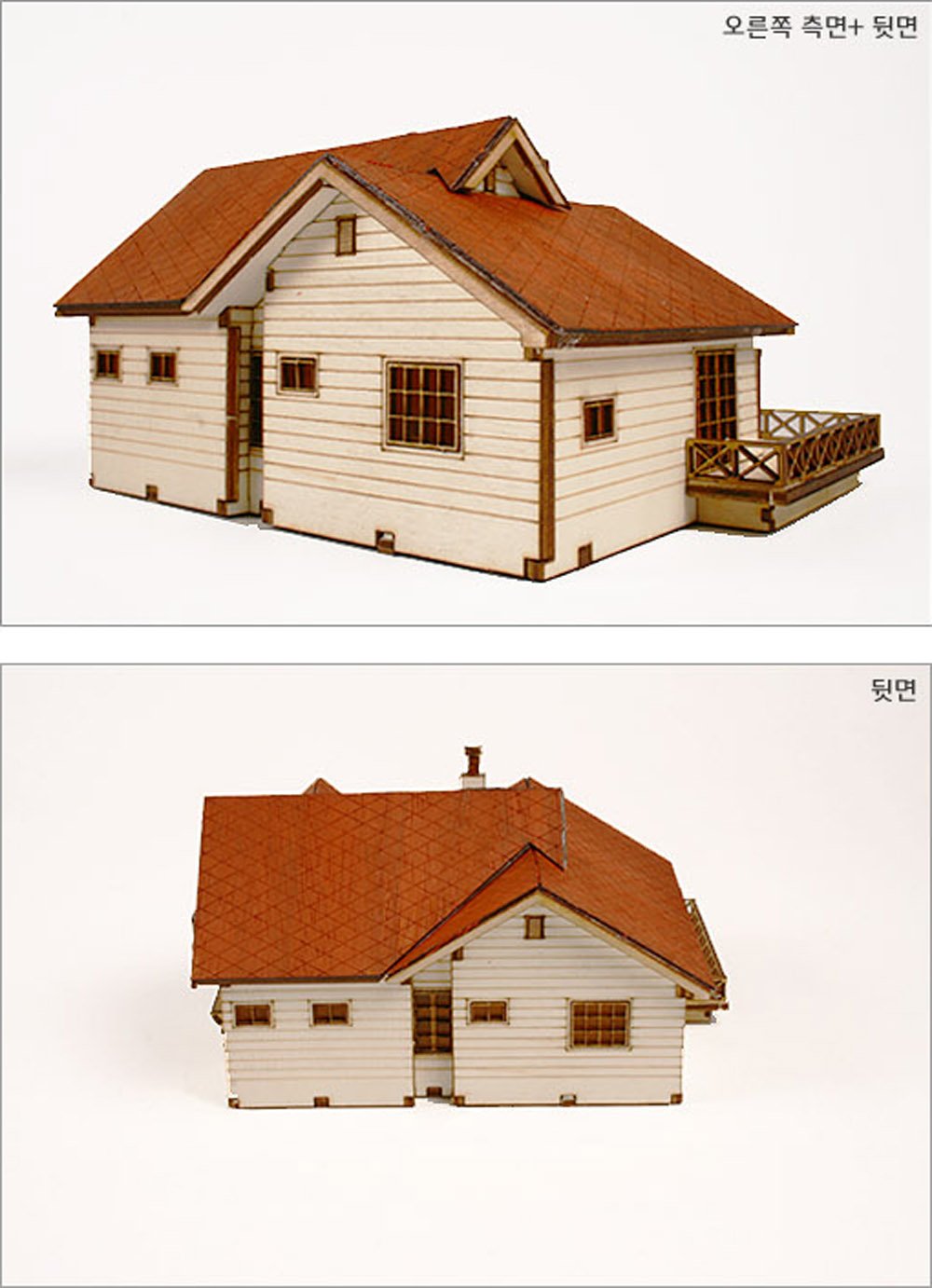 Desktop Wooden Model Kit Garden House B With a Large Loft by Young Modeler