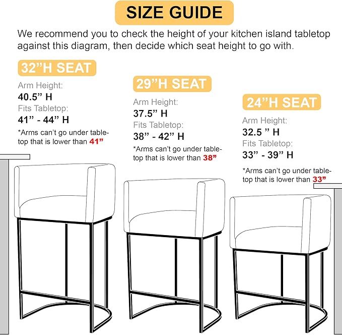 Contemporary Cream Linen Bar Stools Set of 2, 29" Upholstered Fabric Counter Height Barstools Kitchen Counter Island Stools with Screwed Together Golden Metal Base