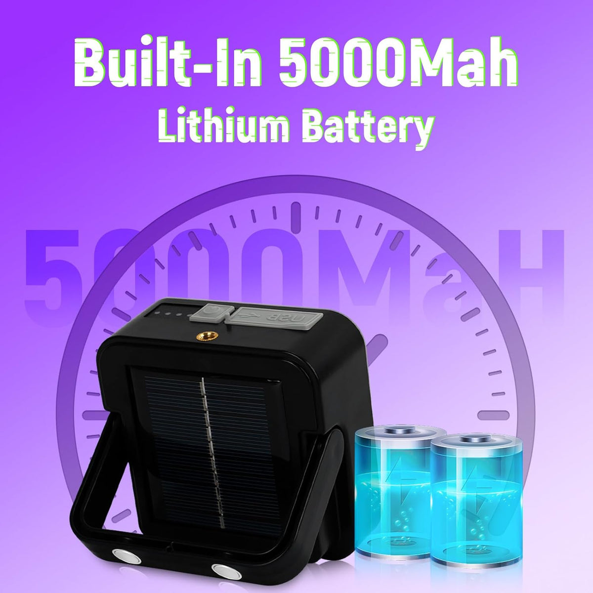 2 Pack 5000mAh Battery Powered Led Black Light, IP66 Waterproof, 120 LED for Halloween Party, Glow in The Dark, Fluorescent Poster, Stage Lighting, Aquarium, Body Paint, Neon Glow