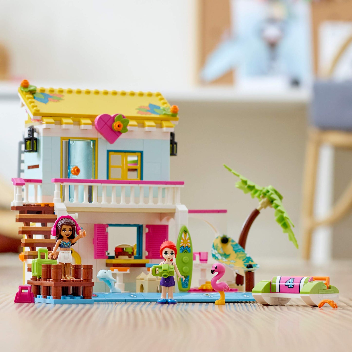 LEGO Friends Beach House 41428 Building Kit; Sparks Hours of Summer Adventure Play (444 Pieces)