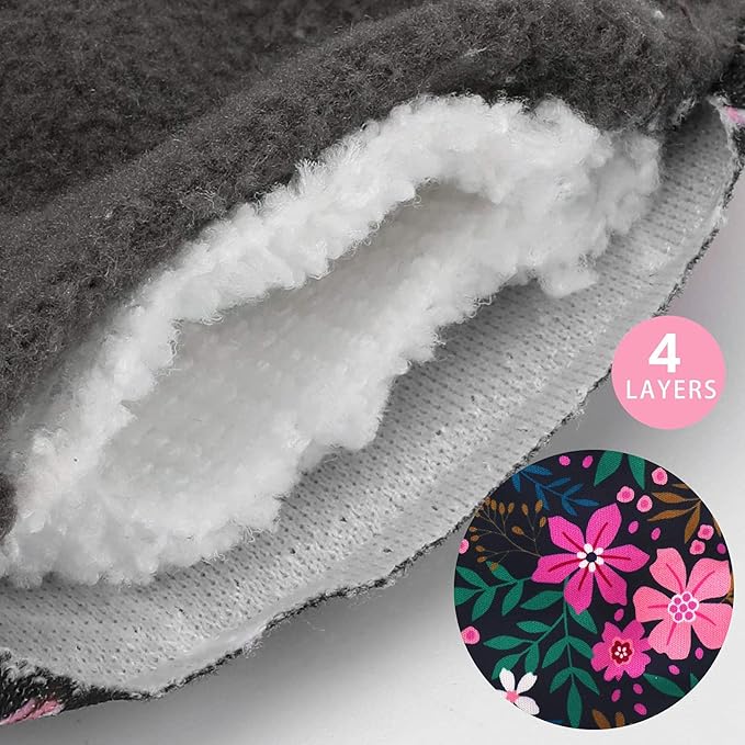 Reusable Menstrual Pads, Bamboo Cloth Pads for Heavy Flow with Wet Bag, Large Sanitary Pad Set with Wings for Women, Washable Overnight Cloth Panty Liners Period Pad (7 in 1, 25.4cm 4 Layers)