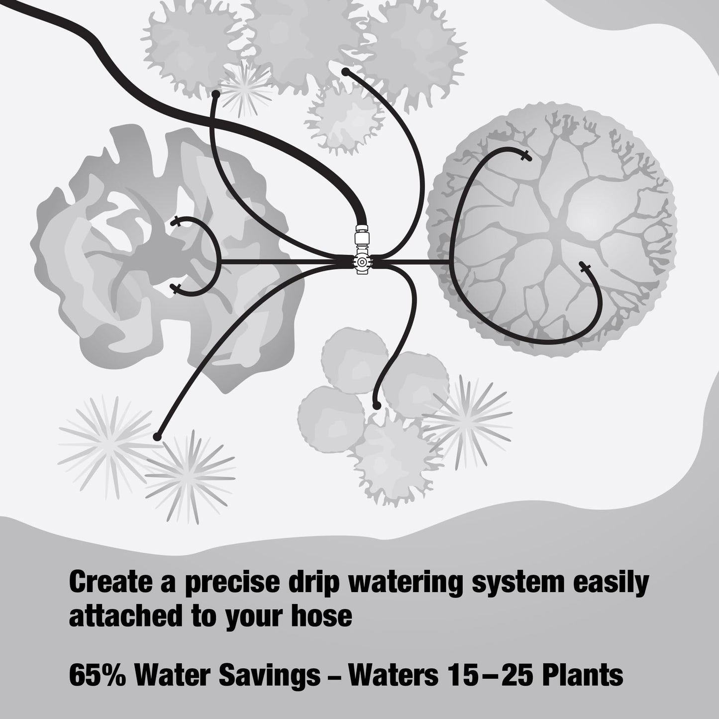 Rain Bird SWDMSPKIT Drip Irrigation Spot Watering Manifold on a Spike Kit, Bubblers and Emitters