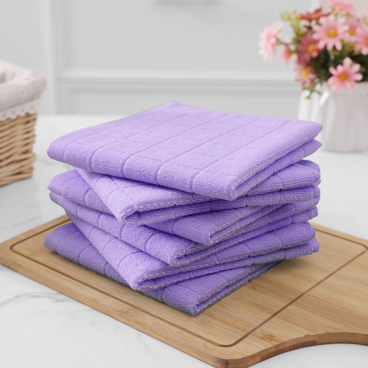 100% Cotton Terry Kitchen Dish Cloths (6 Count)