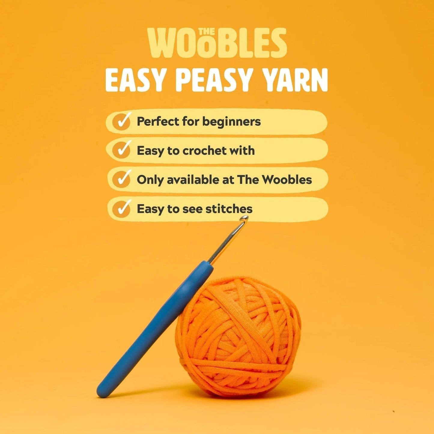 The Woobles Hello Kitty Crochet Kit - Beginners Wooble Crochet Animal Kit Crafts with Easy Peasy Yarn as seen on Shark Tank - with Step-by-Step Video Tutorials (My Melody)