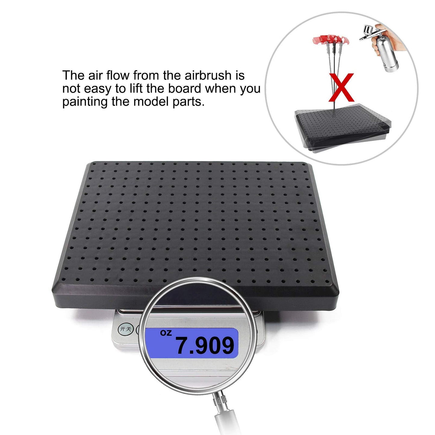 GJJC19B Painting Stand Big Base 14 x 19 Holes and 20pcs Alligator Clip Stick Set Modeling Tools for Airbrush Hobby Model Parts New