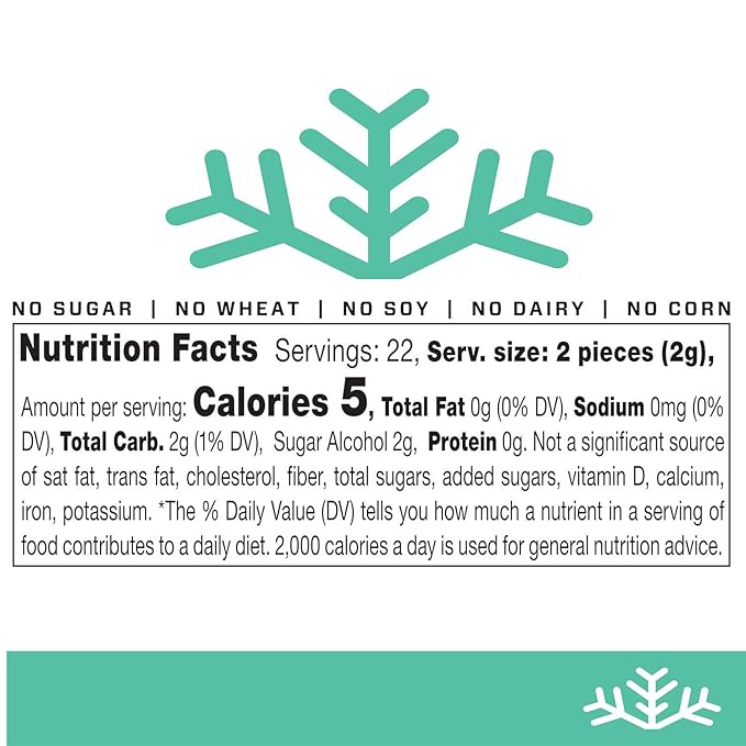 Wintergreen KETO Xylitol Candy Chips (6-Pack) - SNØ 1.5oz Tin - Sugar-Free Candy With Only 2 Ingredients | Low Carbs, Diabetic-Friendly, Non-GMO, Vegan, GF & Kosher | Purest candy in the world