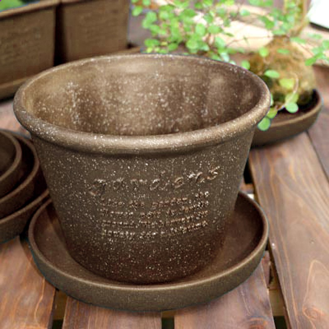 八幡化成(Hachimankasei) Yahata Kasei Arble Eco Pot Shallow Type GY No. 8 231554