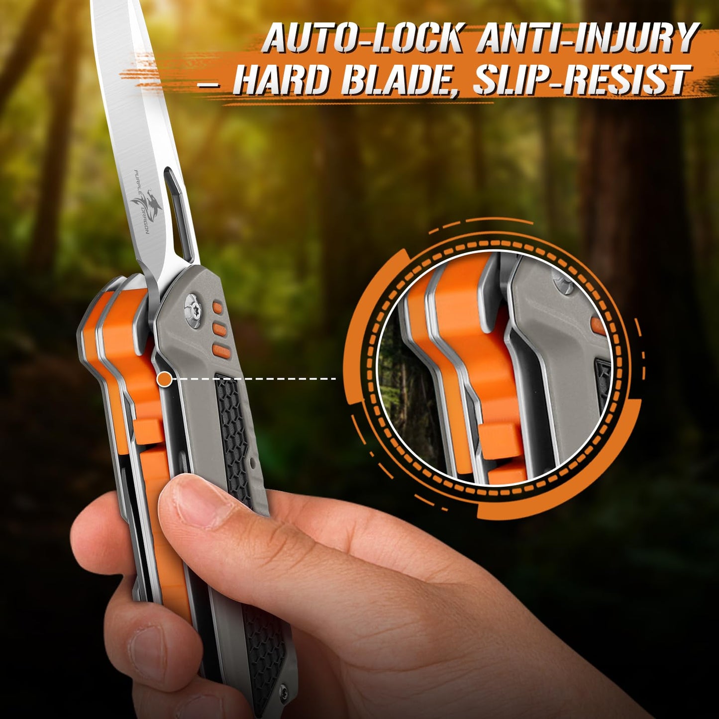 Purple Dragon Multitool,13-in-1 Pocket Knife with Sheath,Perfect for Camping, Hiking & Outdoor Use, Gift for Men Dad Husband– Grey