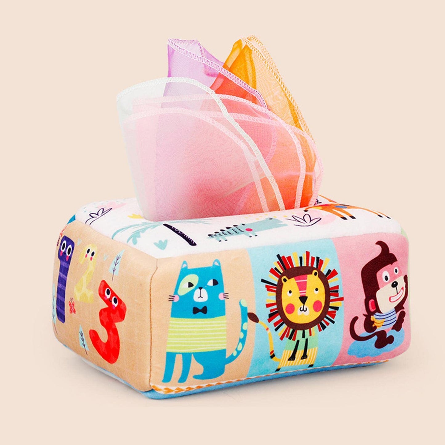 Sensory Toys for 6-12 Months, Tissue Box for, Toys for 6-12 Months, Sensory Scarves, Preschool Learning Toys, Style A