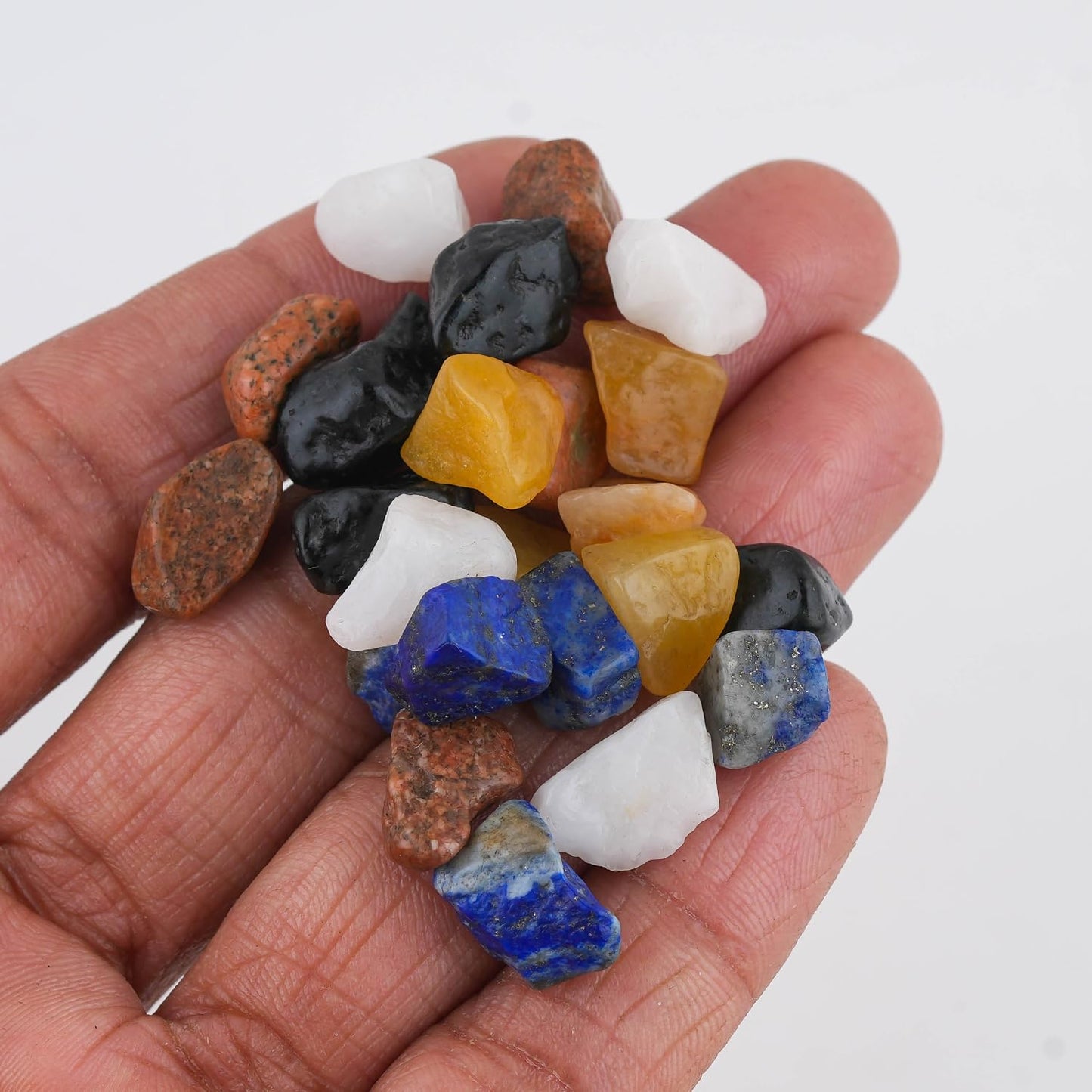CRYSTALINES 100cts, Wholesale Natural Raw Multi Gemstones, Bulk Mix Rough Stones, Assorted Loose Crystal Supply, Jewelry Making, Fountain Rocks, Tumbled, Healing Crystal, Gem Collection