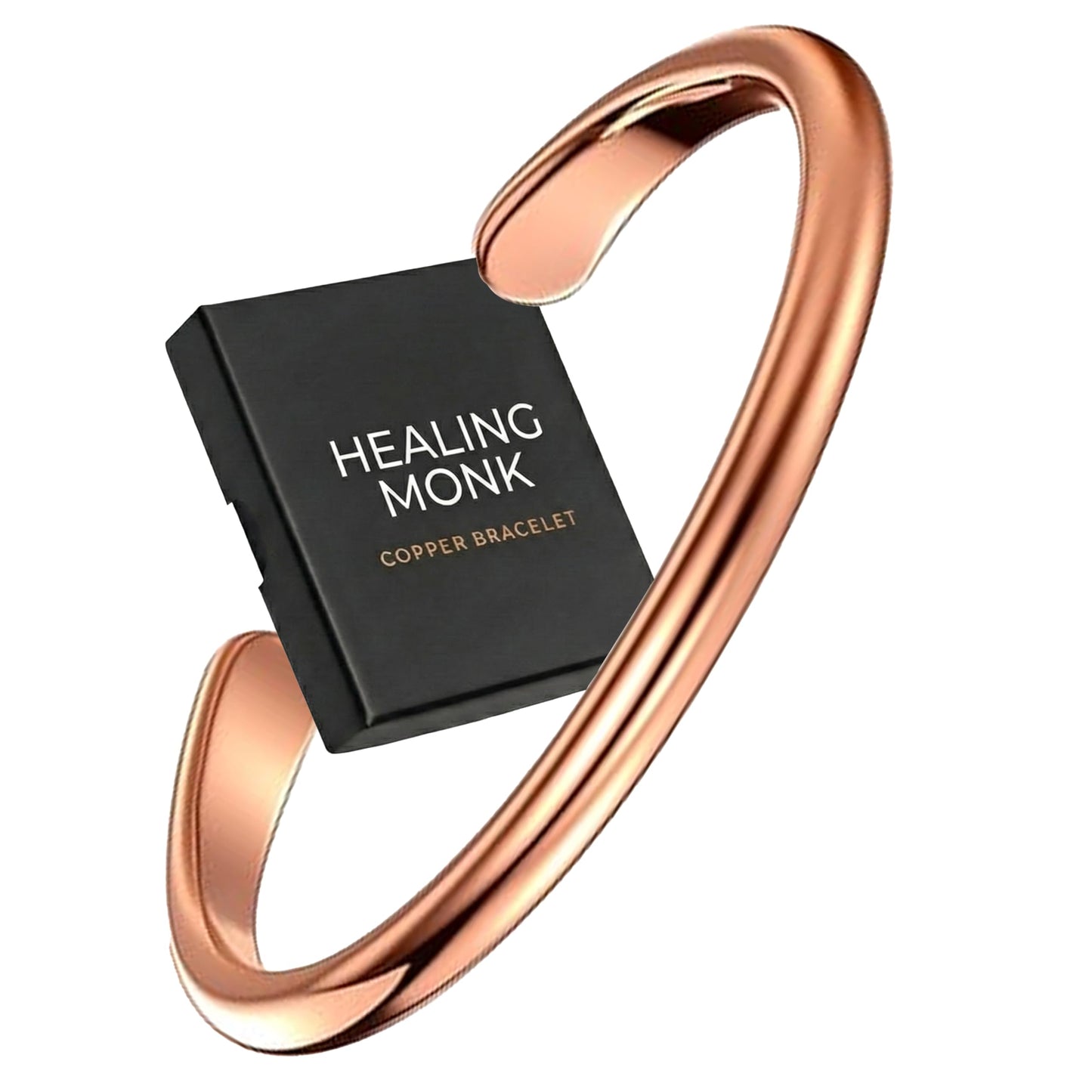 Healing Monk Pure Copper Bracelet for Men & Women – Handmade Uncoated Copper Jewelry Cuff – Adjustable Healing Copper Bracelets for Arthritis – Mens & Womens Copper Cuff Pulsera de Cobre (Healer)