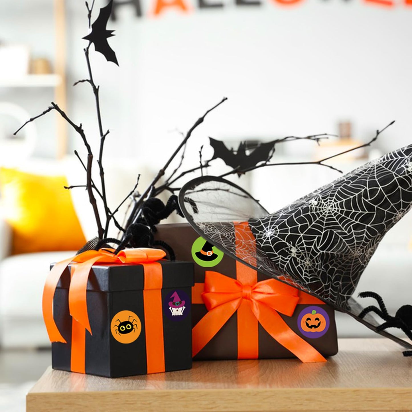 Anwyll 1000Pcs Halloween Stickers + 60Pcs Halloween Labels Gift Stickers