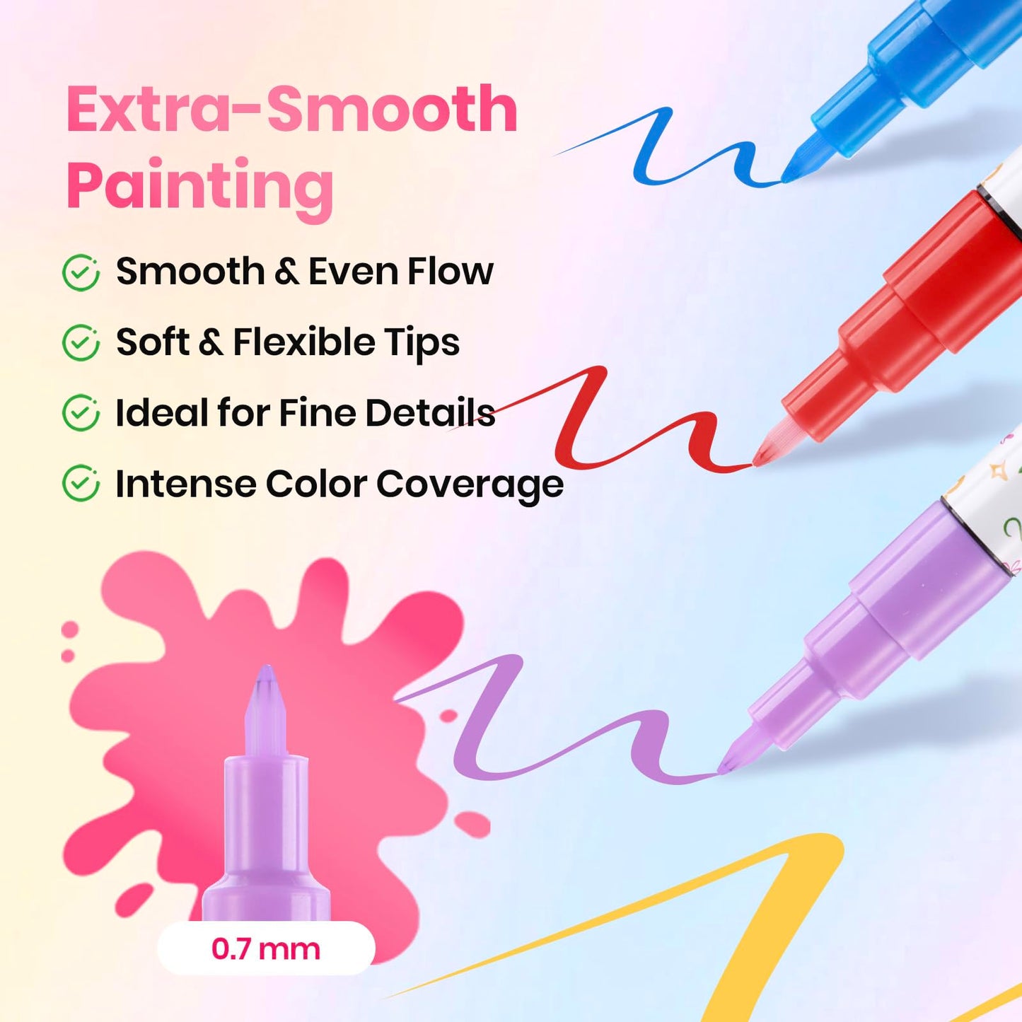Beetles 12 Colors Nail Art Pens, 0.7MM Painting Nail Polish Pens Quick Air Drying Acrylic Paint Markers for Nails Art Design Dotting Liner Brush, DIY Home & Salon Manicure Tools