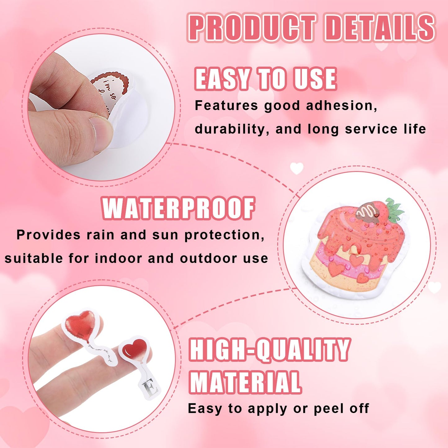 184Pcs Love Stickers for Scrapbooking, Waterproof Valentine's Day Decals, Scrapbook Stickers Love Themed Sticker Pack, Cute Heart Stickers for Couples Envelope Diary Planner Letter DIY Decor (4Boxes)