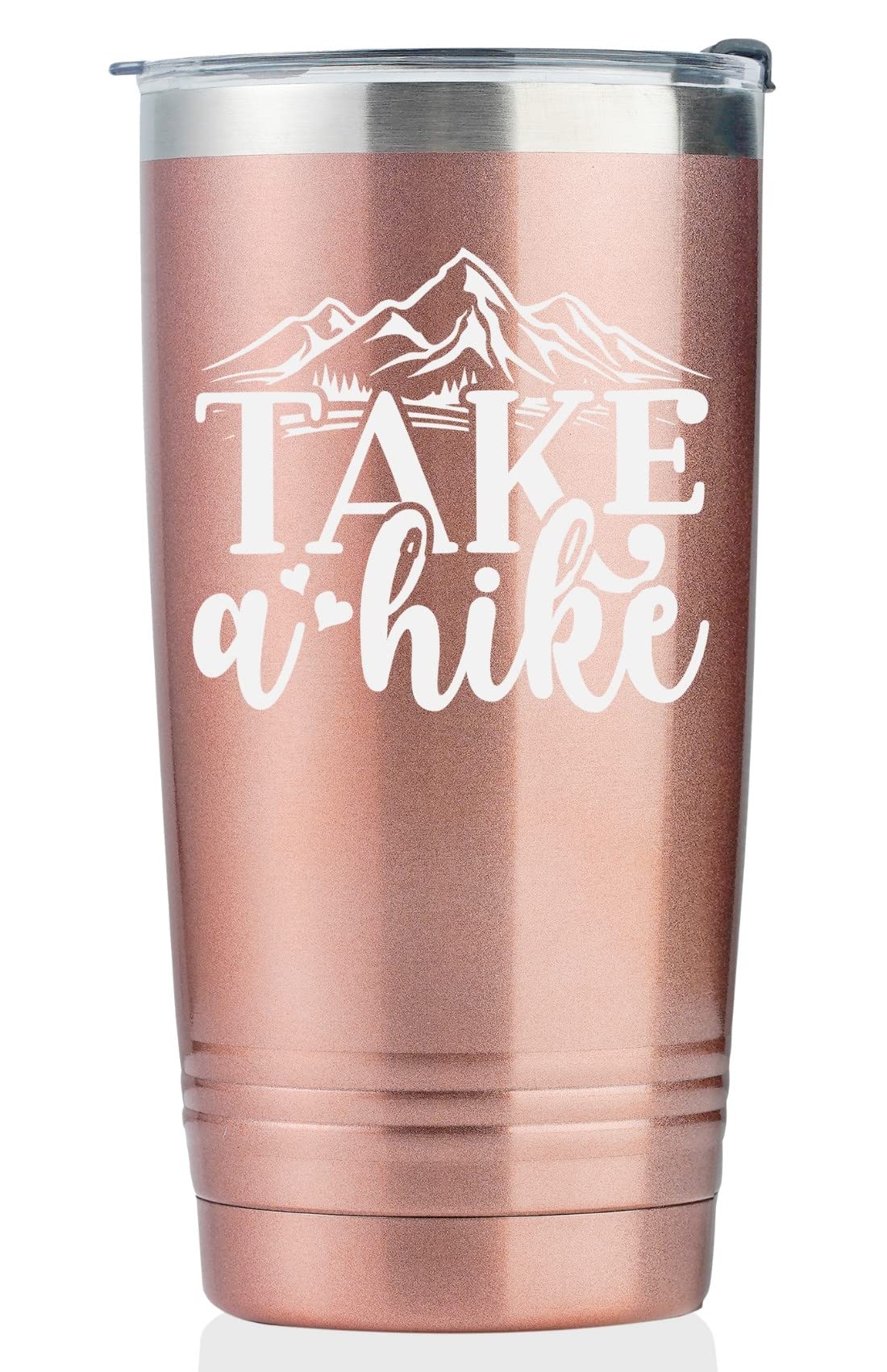 Onebttl Hiking Gifts for Hikers, Women for Christmas, Birthday, 20oz Stainless Steel Mug with Straw & Lid - Take a Hike