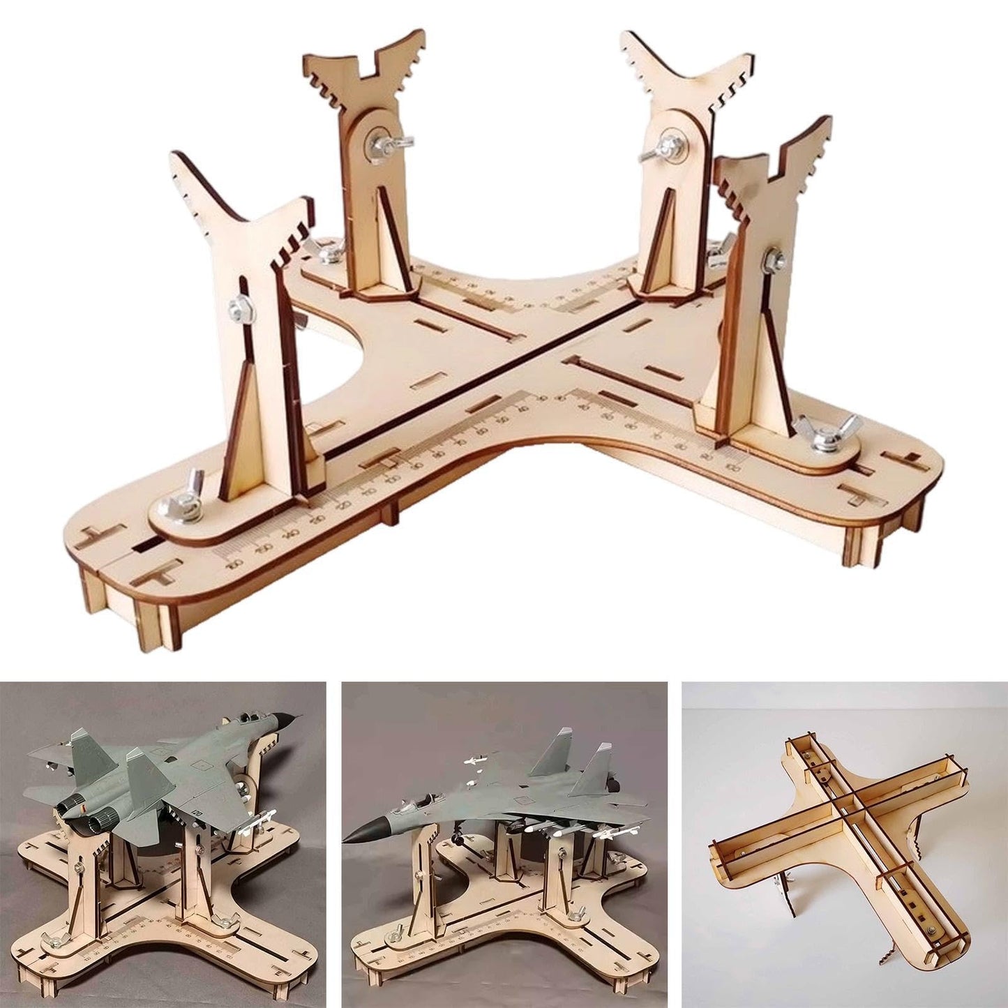Luwecf Auxiliary Model Airplane Display Tool Professional Sturdy Aircraft Model Plane Painted Stand for Hobby Building, 32cmx30cmx12cm