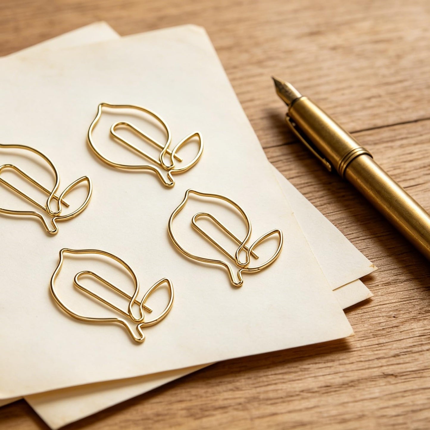 Lemon Shaped Paper Clips, 100PCS Metal Office Supplies for Home School Desk Organizers, Decorative Bookmarks Planner Clips for Clipboards Notebooks Books