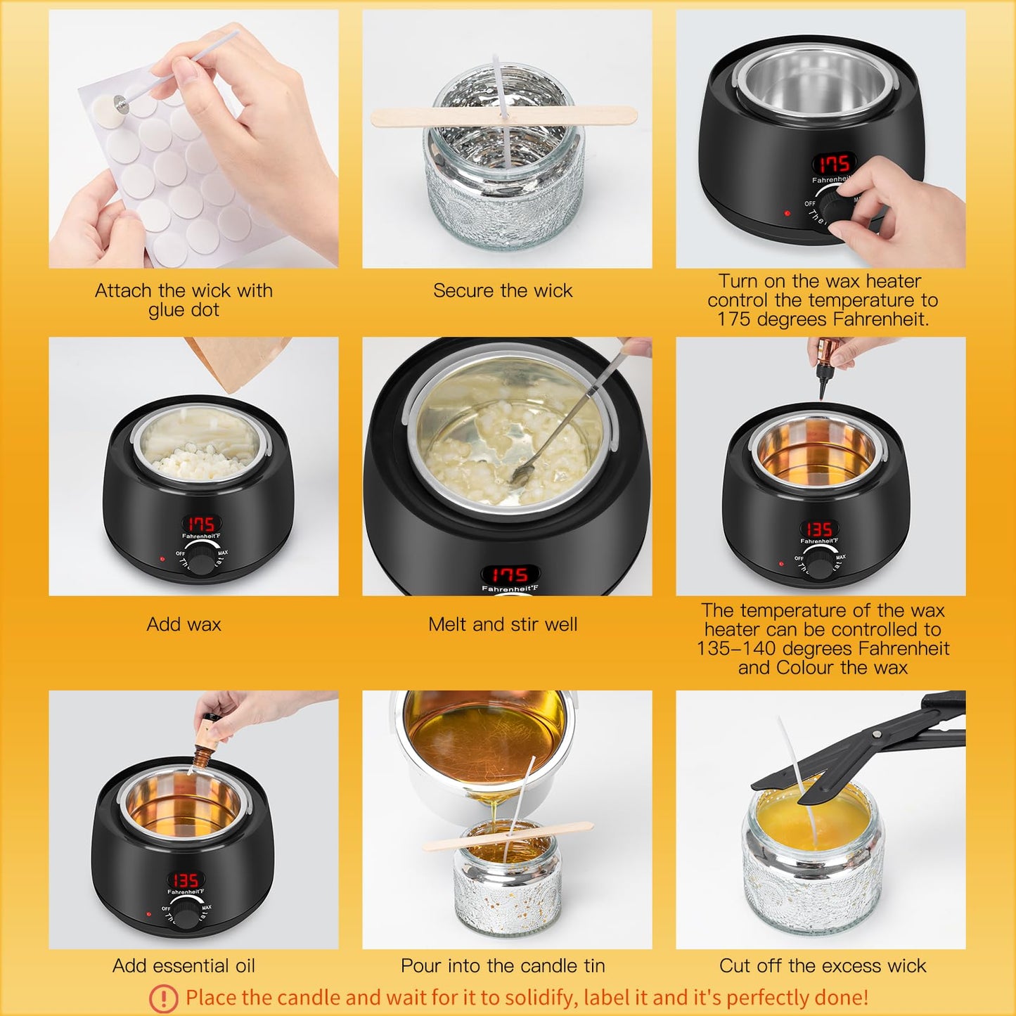 WITOROR Candle Making Kit, Scented Candles Making Kit Supplies with Digital Soy Wax Melt Warmer Candle Making Complete Kit for Adults Beginners DIY Starters