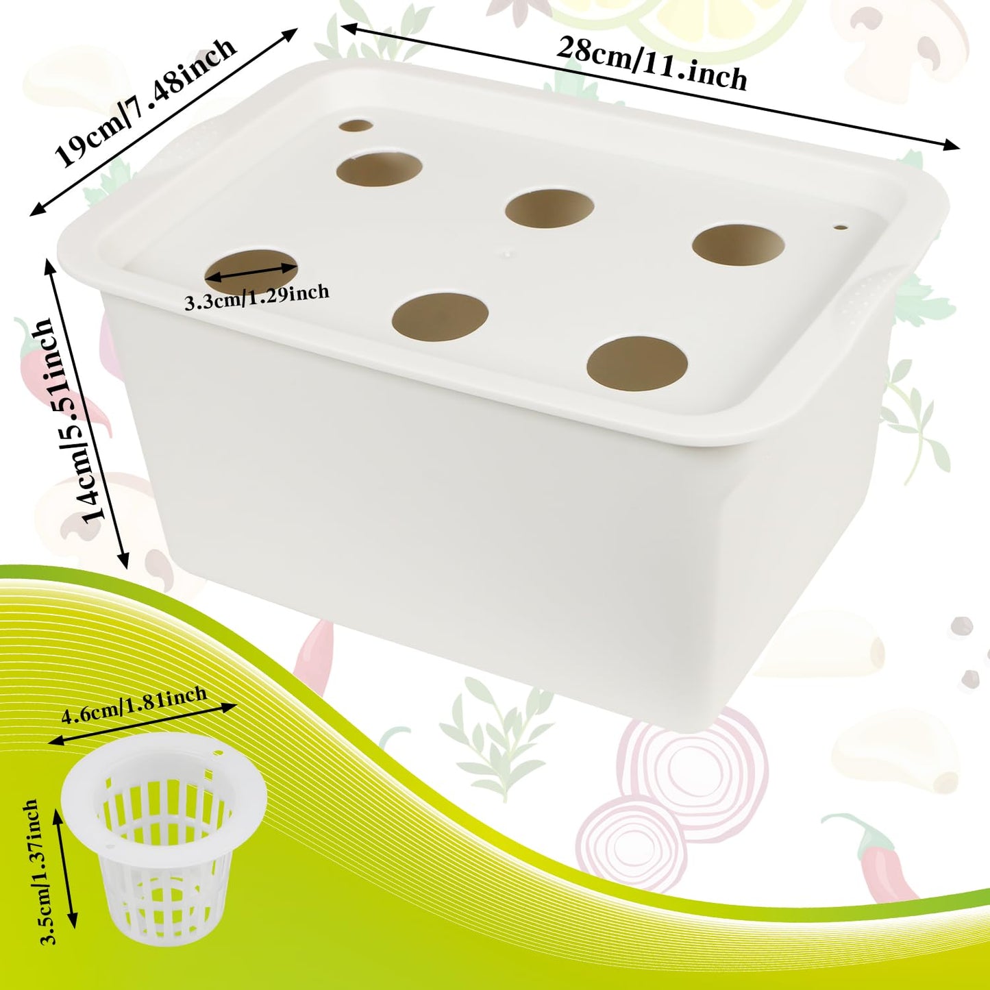 Aunifun Hydroponics Grower Kit DIY Self Watering Indoor Hydroponics Tools Hydroponic System Planting Container Include Aquarium Air Pump Buoy Planting Box