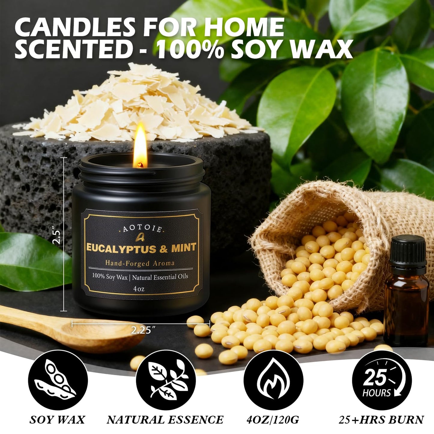 Mens Scented Candle Gift Set, 9 Pack Candles for Men, 36 oz Soy Candle, 200+ Hours Burn Time, Aromatherapy Gifts for Men, Boyfriend, Husband for Christmas, Valentines Day, Father’s Day, Birthday